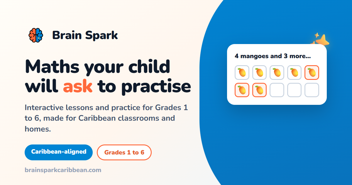 Caribbean parent helping a primary-school child build maths confidence at home